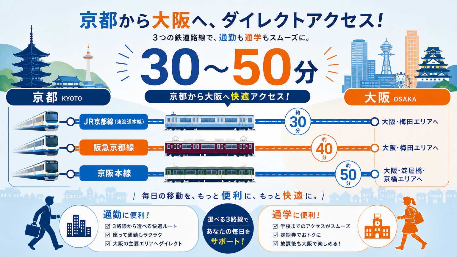 京都から大阪へのアクセスの結論